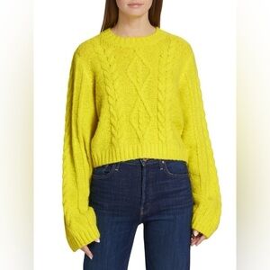 MOTHER The Wide Sleeve Cable Knit Sweater